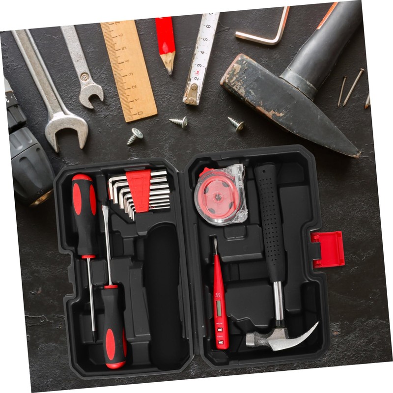 LALAFINA 15PCS Professional Handyman Tool Kit for Home DIY Projects