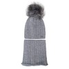 AJS Girls' Knitted Winter Hat with Tube Scarf Winter Set,