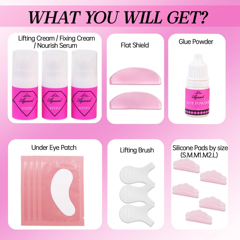 Eyelash Perming Kit Semi-Permanent Eyelash Perming Includes Upgraded Adhesive Powder