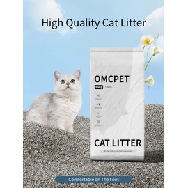 Mineral Cat Litter 15.8 lbs / 7.2 kg,Premium Bentonite Cat Litter Sodium-Based,Rose Scent Odor Control, Dust-Free, Strong Durability for All Self-Cleaning Litter Box