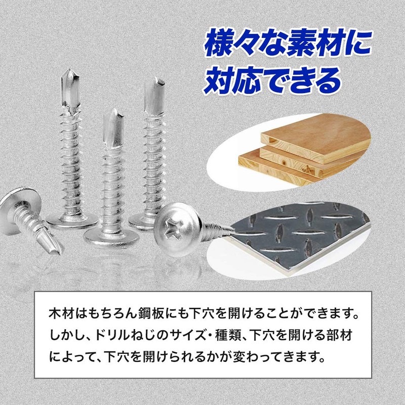 ShopXJ Drill Screws M4.2 M4.8 Drill Bis Thin Washer Drill