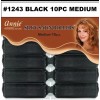 ANNIE SILKY SATIN ROLLER MEDIUM 10 PIECES #1243 BLACK 7/8"