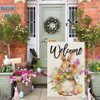 CROWNED BEAUTY Easter Bunny Garden Flag 12x18 Inch Double Sided