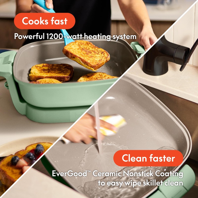 Bella Make and Take Electric Skillet, Seaglass