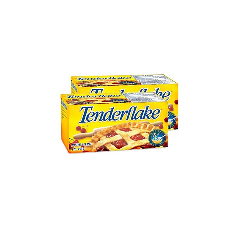 Canadian Tenderflake Pure Bakers Lard (2-Pack) - 1 Pound 454