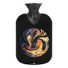 Fashy Hot Water Bottle 2.0L Smooth Lava Print Black