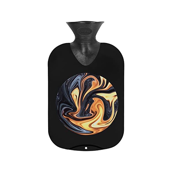 Fashy Hot Water Bottle 2.0L Smooth Lava Print Black