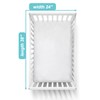 TL Care Fitted Mini Crib Sheet 24" x 38", Soft Breathable Neutral 100% Cotton Jersey Portable Sheet, White, for