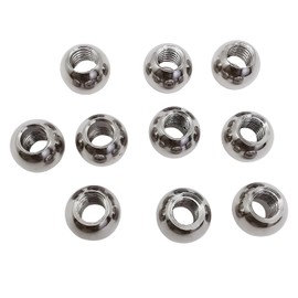 10 PCS M6 12mm 304 Stainless Steel Ball Coolant Nozzles (Screw Lock) For CNC Lathes, Milling Machine Tool Turrets and Tool Posts of Machining Centers Ball Coolant Nozzles (Model: HTBQ-12-M6-304)