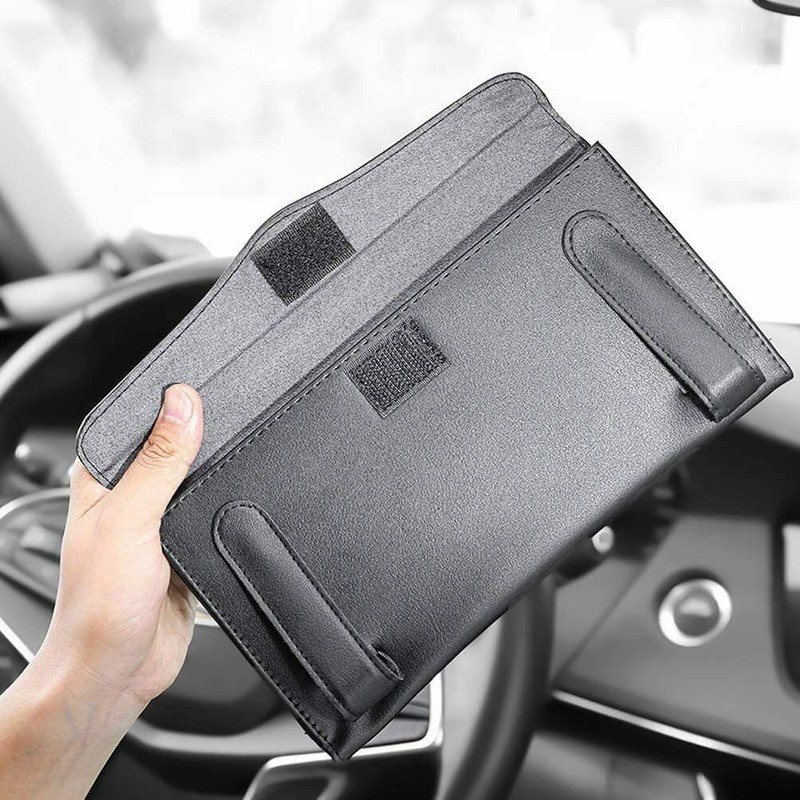 XSAJU Car Tissue Case Sun Visor Mount Tissue Holder PU
