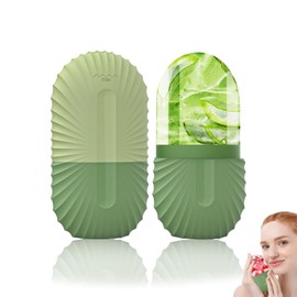Ice Roller, Ice Roller for Face, Reduce Swelling, Refine Pores, Smooth Wrinkles, Hydrate Skin and Relieve Pain - Cooling Massager for All Skin Types (Green)