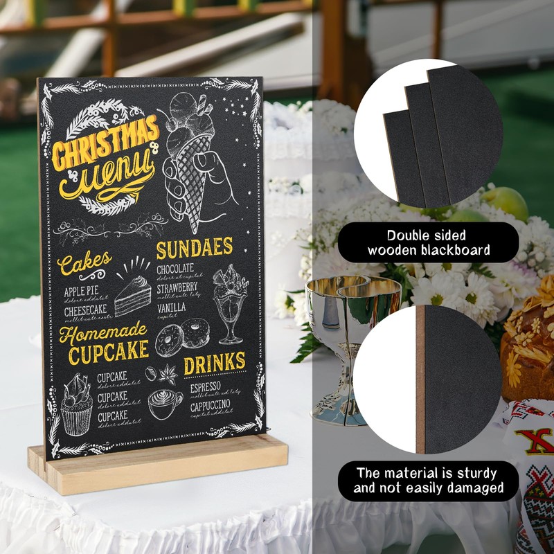 BOUBONI 1 Pack Chalkboard 8 x 12 inch Tabletop Chalkboard