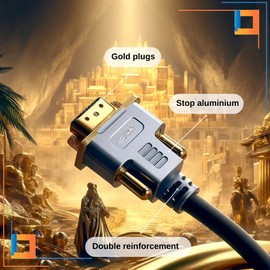 CO2 VGA to HDMI Cable 3 m, with 3.5 mm Jack D-SUB 2K/60Hz, Full HD, Plug & Play, Gold-Plated, One-Directional, Compatible with Computer, Desktop, Laptop, PC, Monitor, Projector