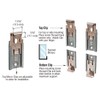 CRL Nickel Plated Adjustable Mirror Clip set for 1/4 in