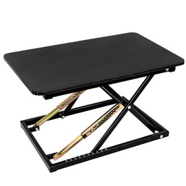 STANDNEE Standing Desk Converter, Height Adjustable Sit Stand Desk Converter, Fully Assembled Monitor Desk Riser for Standing or Sitting, Black, Pattern