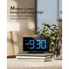 GOLOZA GOLOZA Digital Alarm Clock for Bedrooms with Modern Curved