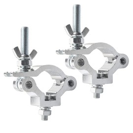 2Pack Clamps for Lights Stage Lighting Accessories, Lighting O Clamps Pole Clamp Quick Release Truss Clamp, Half Coupler Mounting Bracket Stage Light Clamp Moving Head Light Hooks for Truss 38mm-42mm