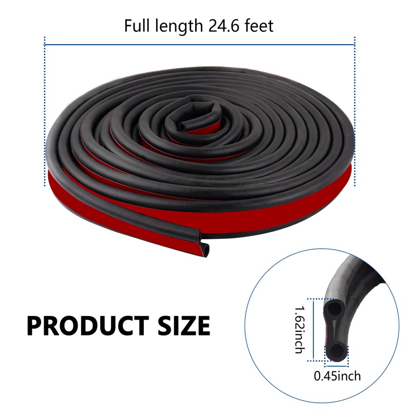 Truck Tonneau Cover Seal,Camper Shell Seal Rubber Weather Stripping with