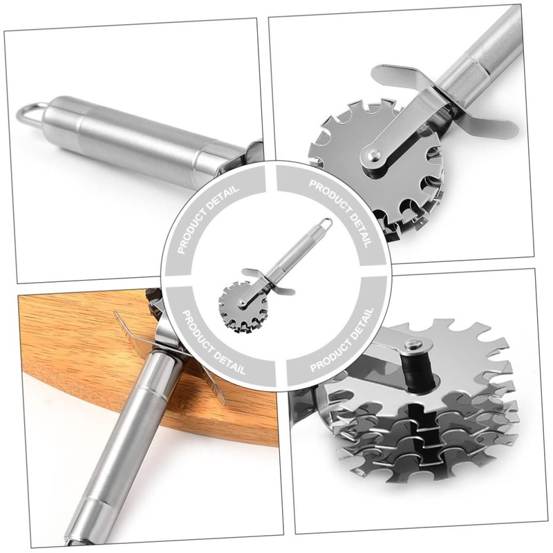 ABOOFAN 2pcs Stainless Steel Rolling Meat Tenderizer Needles with Ergonomic