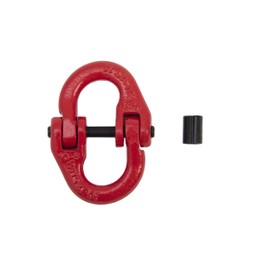 Red Coated G80 Alloy Steel Connecting Link, 3/8”, 3.2 TON WLL 7100 lbs Working Load Limit Grade 80 Forged Coupling Hammer Link Lock Hi-Gear