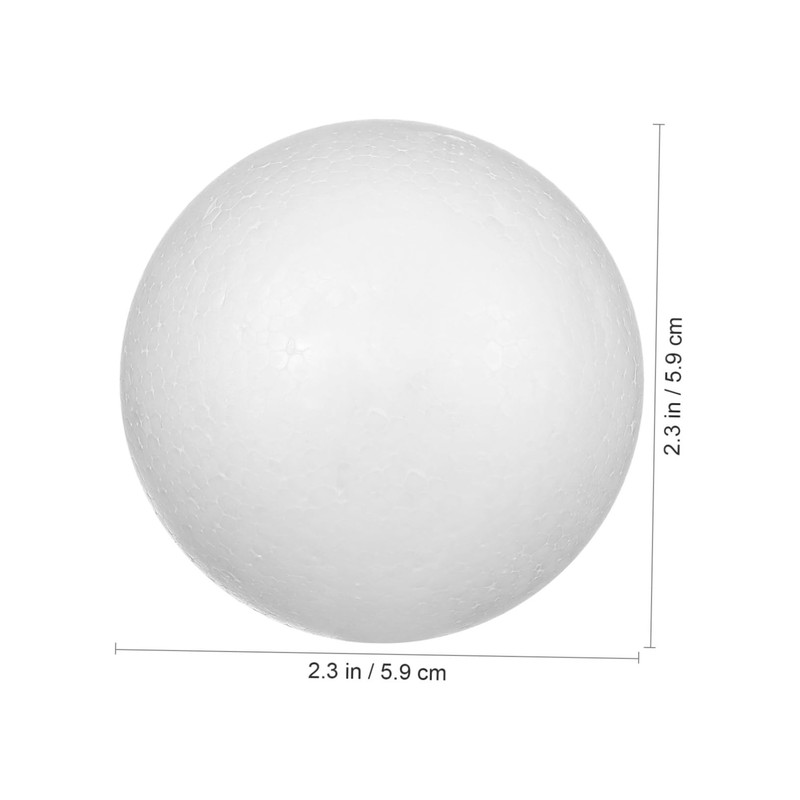 TEHAUX 3sets 6cm Polystyrene Christmas Balls Set 10 Solid Craft