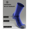 SITOISBE Cushioned Compression Unisex Mid-crew Socks 4-Pack, Small, Royal Blue