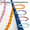 Kehuify 4 Pieces Baseball Necklaces Three Braided Rope Tornado Necklaces