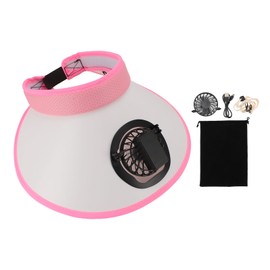 Sun Hat with Fan Rechargeable 3 Gear Wind Speed Large Area Sunproof Hat for Women Men Kids Pink