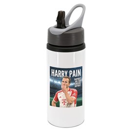New Spirit Original Harry pain kane, footy football water bottle with handle attatchment drinks cup water bottle refill cute fun