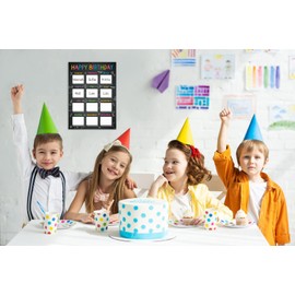 JUESMOS Chalkboard Happy Birthday Chart Poster for Classroom Decorations - Birthday Calendar Class Birthday Chart Posters for Bulletin Board decorations Back To School Teacher Supplies