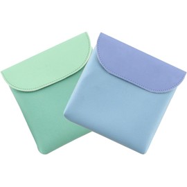 2 Piezas Bolsa de Almacenamiento de Toallas Sanitarias Verde y Azul, Uso Multiusos para Oficina y Exterior, Formato Ligero para Niñas y Mujeres