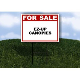 EZ-UP CANOPIES For Sale Whte Red Black 1 Double Sided 18x24 in Yard Road Sign w/stand