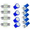 SHENKENUO 13pcs 8000K Blue LED Interior Lights Bulbs Kit Car