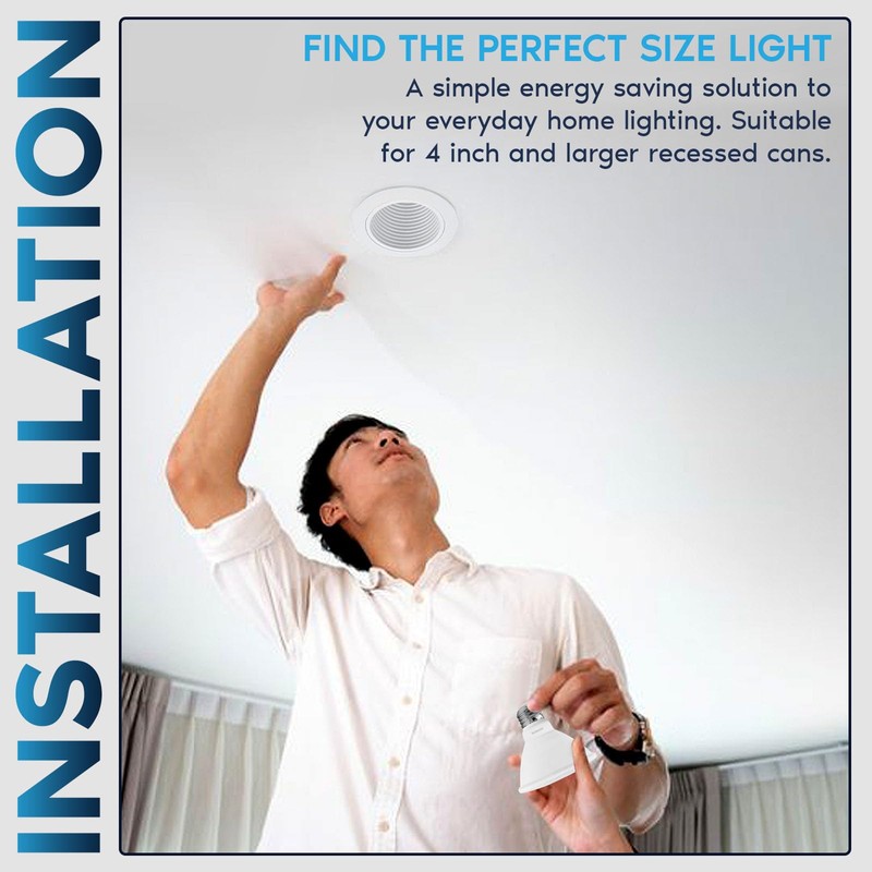 LUXRITE PAR30 Short Neck LED Flood Light Bulb, 75W Equivalent,