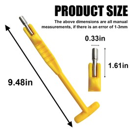 DUSCOKE Car Tire Valve Stem Puller/Installer Tool with T Handle, No Scratch Wheel Valve Stem Remover Extender Adapter Replacement, Auto Tire Valve Stem Removal & Installation Repair Tool (T-Yellow)