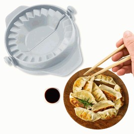 CHEFZOCO Dough Moulds, Dough Moulds, Pie Mould, Gyoza Mould, Dough Sealing, Dough Press, Total Length of the Mould 10 cm, Plastic, White