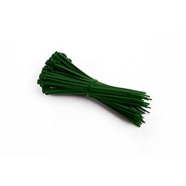 Lot de 100 serre-câbles 200 mm x 2.5 mm for ombrage grillage panneau clôture en vert