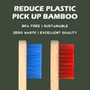 Isshah Kids Bamboo Toothbrushes Plant-Based Bristles Eco-Friendly Compostable Natural Toothbrushes