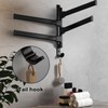 Swivel Towel Rack, 4 Arm Wall Mounted Towel Bars with
