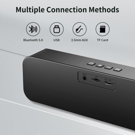 USB Computer Speakers,Pc Speakers for Desktop,Stereo Sound & Rich Bass,with 3.5mm Aux-in,Bluetooth,TF Card Port,USB Powered Speakers for Desktop Monitor,for Web Conferences,Offices,Teacher,Music