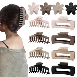 12 Piezas Pinzas Pelo Mujer, PláStico Coloridas Hair Claw Clips, Antideslizantes Pinzas Para El Pelo, Garra Grande Clips para Mujeres, Adecuado para L