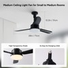 Faryuan 28" Small Ceiling Fans with Lights and Remote, Black