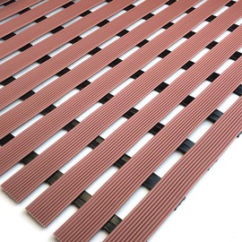 VinTread Mat Vinyl Wet Area Floor Matting for Swimming Pool Shower Sauna SPA Bath Tub Bath Splash Matting Water Drain Wet Flooring Anti-Slip Indoor/Outdoor by VinTek (3' x 4', Brown)