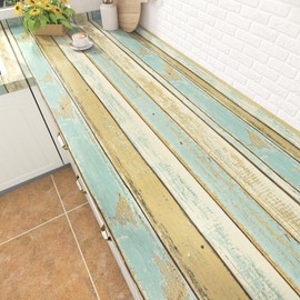 EPPKILY Blue Wood Contact Paper Peel and Stick Wood Grain Wallpaper Peel and Stick Countertops Waterproof Contact Paper for Kitchen Cabinet Vinyl Wrap Table Counter Vintage Wall Paper 15.7"×78.7"