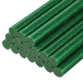 uxcell Mini Hot Glue Gun Sticks 4-inch x 0.27-inch for Glue Gun, Glitter Dark Green 16pcs