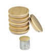 TEHDYCU Oui Yogurt Jar Lids 6 Pack, Bamboo Covers Perfect