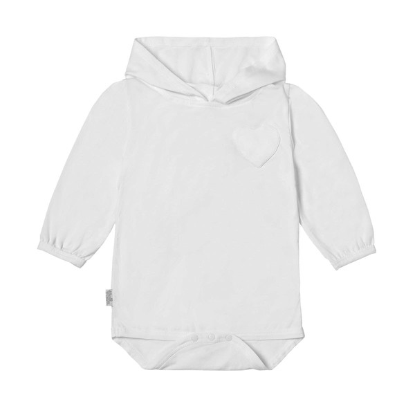 UV SKINZ UPF 50+ Baby Girl Hooded Sunzie- White -