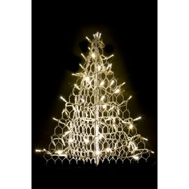 2' Crab Pot Christmas Tree with White Wire and 80 Clear LED Lights