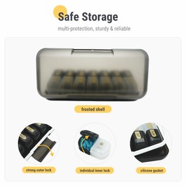 Extra Large Weekly Pill Box 2 Times a Day, Bulky High Capacity Pill Dispenser with Detachable Daily Pods, Lightproof & Moistureproof 7 Day AM/PM Pill Organizer (Black White)