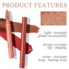 Matte Nude Lip Liner And Lipstick Set With Built-in Sharpener,